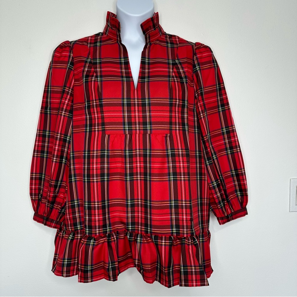Tuckernuck Royal Stewart Tartan Plaid Blouse‎ XL